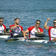 K4 500 m masculino de Portugal composto por Gustavo Gonçalves, João Ribeiro, Messias Baptista e Pedro Casinha