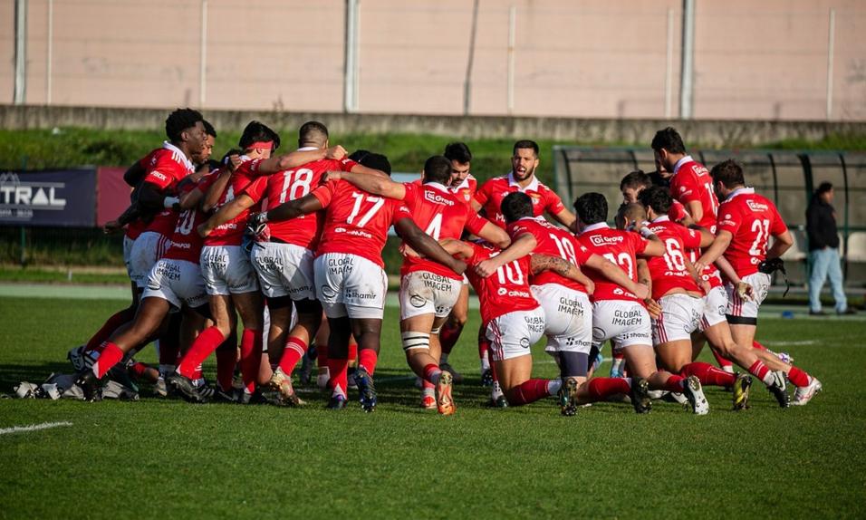Uma vitória hoje sobre o CDUL dará aos encarnados o 10.º título de campeão de rugby da sua história - FOTO: RUGBYSLB