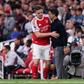 Viktor Gyokeres com Mikel Arteta