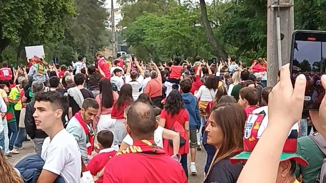 Grande entusiasmo para receber a Seleção no Jamor