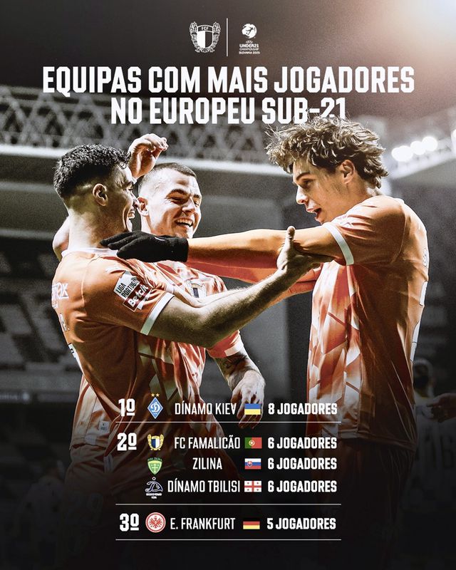 Famalicão no pódio das equipas mais representadas no Euro sub-21