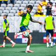 Luis Suárez aquece para jogar os primeiros 45' no 2-0 com a Jordânia, em San Diego, Califórnia - Foto: SELECIÓN COLOMBIA