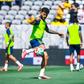 Luis Suárez aquece para jogar os primeiros 45' no 2-0 com a Jordânia, em San Diego, Califórnia - Foto: SELECIÓN COLOMBIA