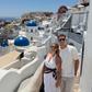 Diego Callai e a namorada Margarida estão a passar férias em Santorini, Grécia, tempo para relaxar antes de uma nova época muito exigente (D. R.)