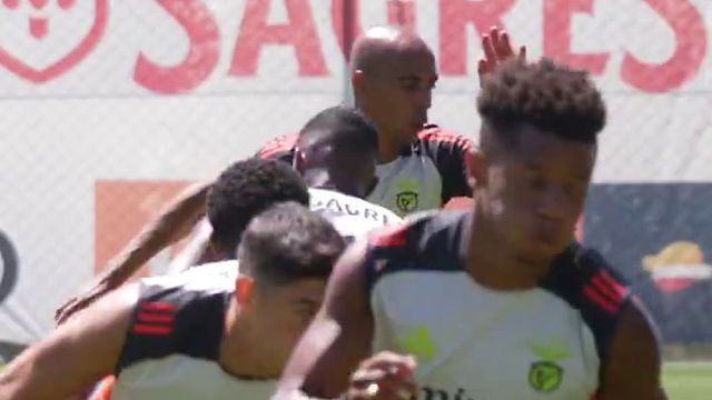 Plantel do Benfica intensifica treino