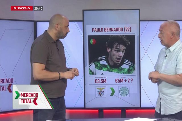 Mercado Total: «Facilmente Benfica e Celtic chegarão a acordo por Paulo Bernardo»
