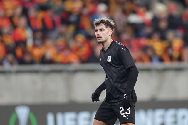 Diogo Pinto esteve em destaque marcando um golo no confronto O. Ljubljana - Kairat Almaty Foto: IMAGO