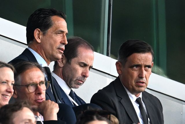 Pedro Proença, presidente da FPF, com o diretor Rui Caeiro e Luciano Silva, presidente da APAF