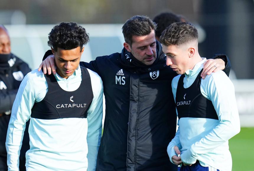 Marco Silva com Fábio Carvalho e Harry Wilson no Fulham - IMAGO
