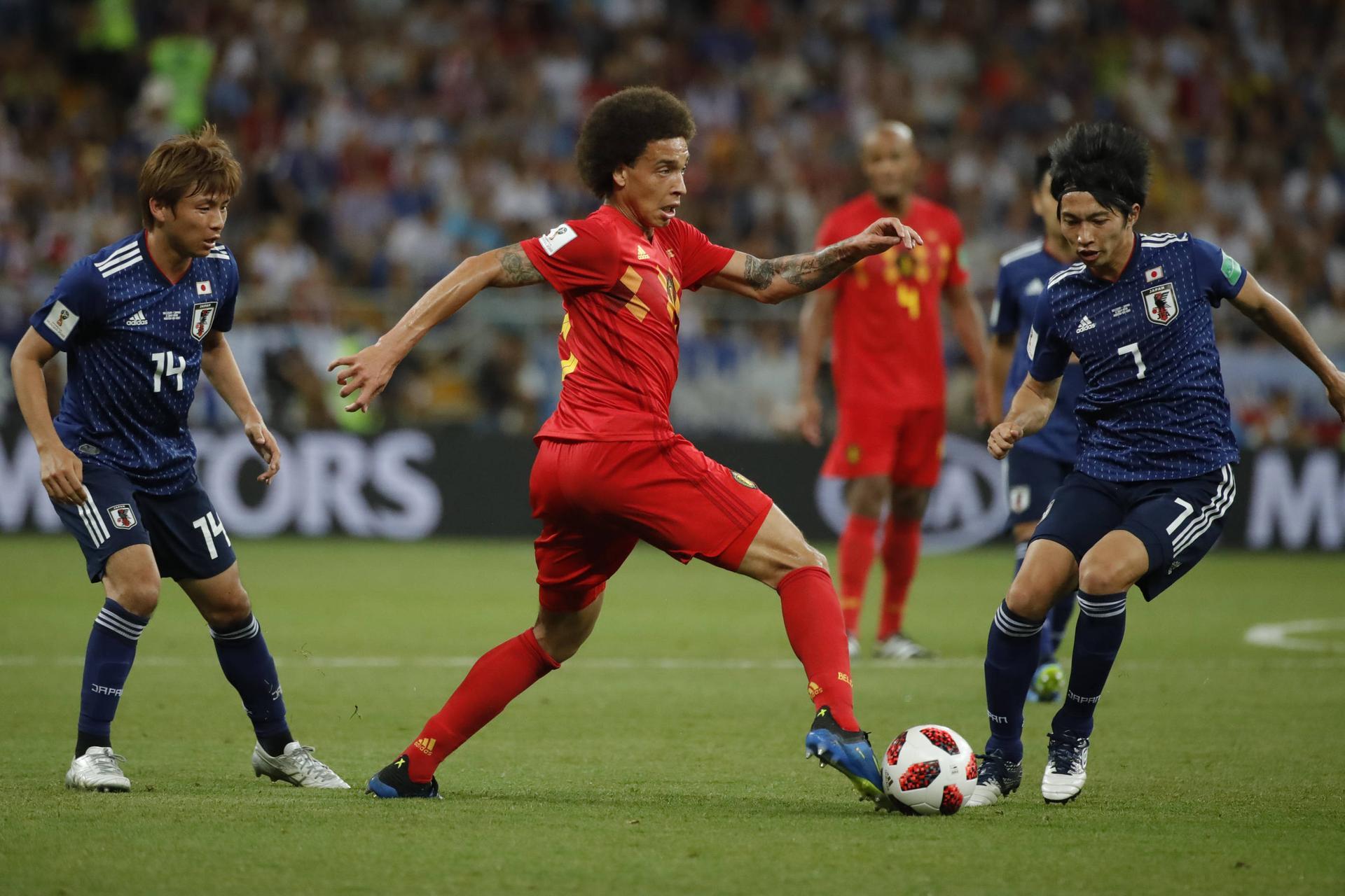 Mundial 2018. No auge da sua geração de ouro, a Bélgica de Roberto Martínez perdia por 0-2 frente ao Japão, nos 'oitavos', mas deu a volta (3-2). Curiosamente, todos os golos foram marcados na segunda parte - Foto: IMAGO