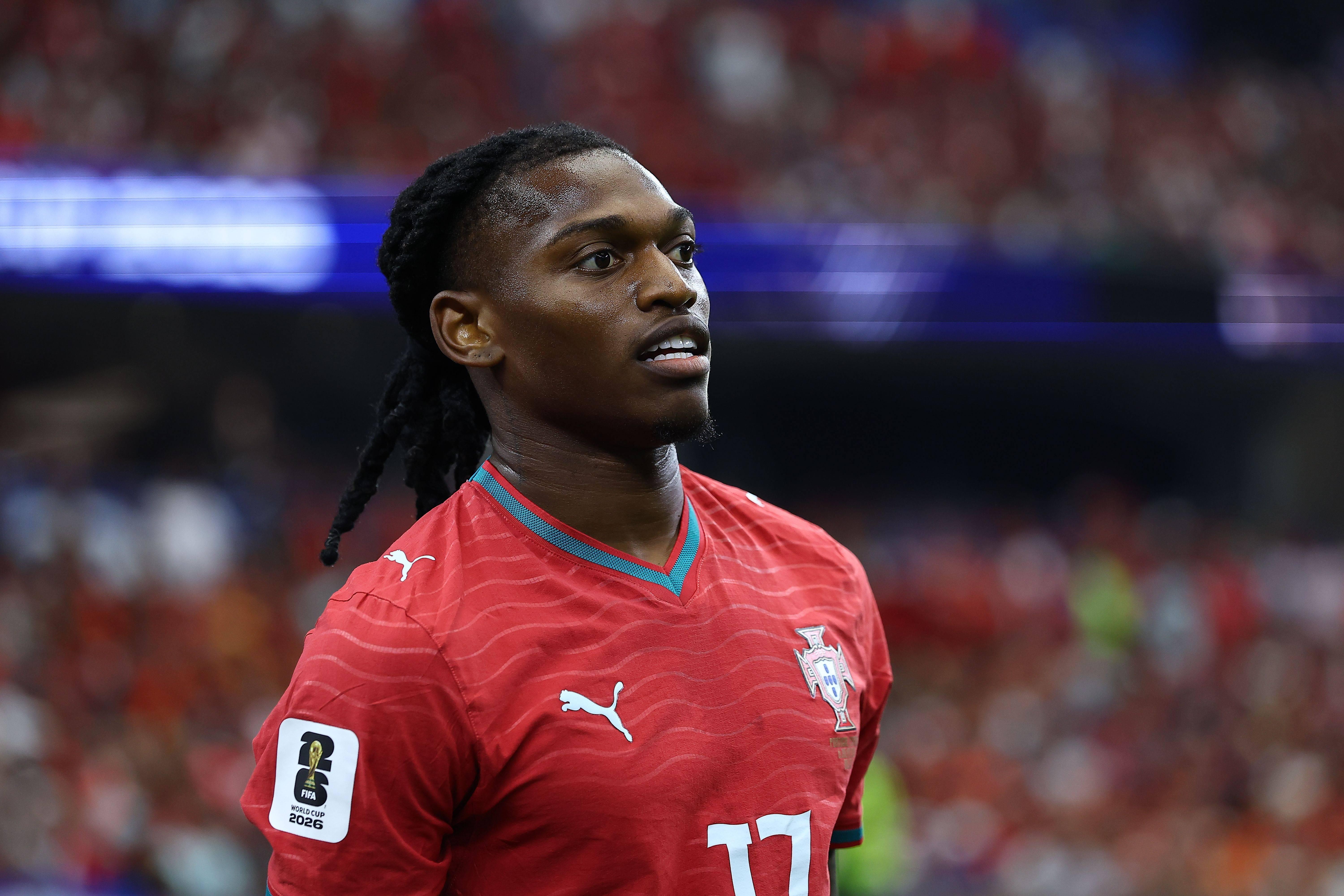 5,6 - Rafael Leão jogou 155 minutos em 5 jogos - RD Congo (4), Uzbequistão (7), Colômbia (5), Croácia (7) e Espanha (5) - Foto: Imago