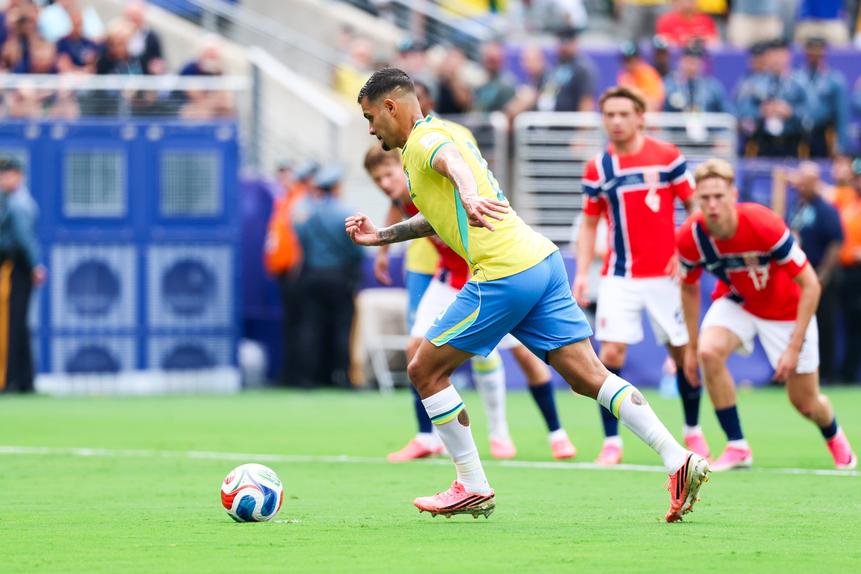 Bruno Guimarães falhou uma grande penalidade contra a Noruega