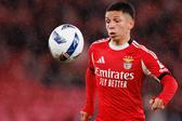 Gianluca Prestianni, 20 anos, tem contrato com o Benfica até 2029 e cláusula de rescisão de €100 milhões — Foto: IMAGO