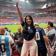 Valentina Cervantes no apoio a Enzo, em Atlanta - Instagram/ValuCervantes
