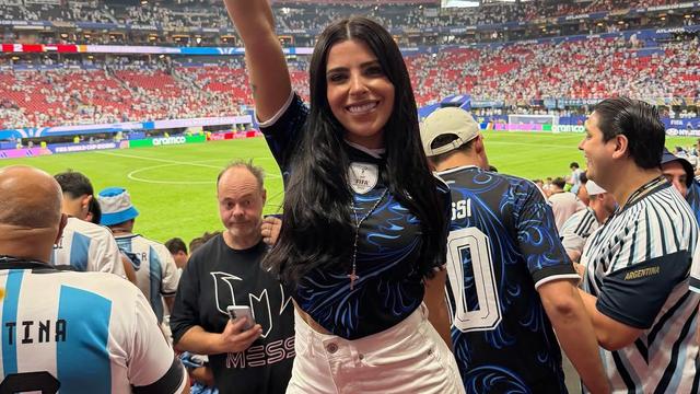 Valentina Cervantes no apoio a Enzo, em Atlanta - Instagram/ValuCervantes