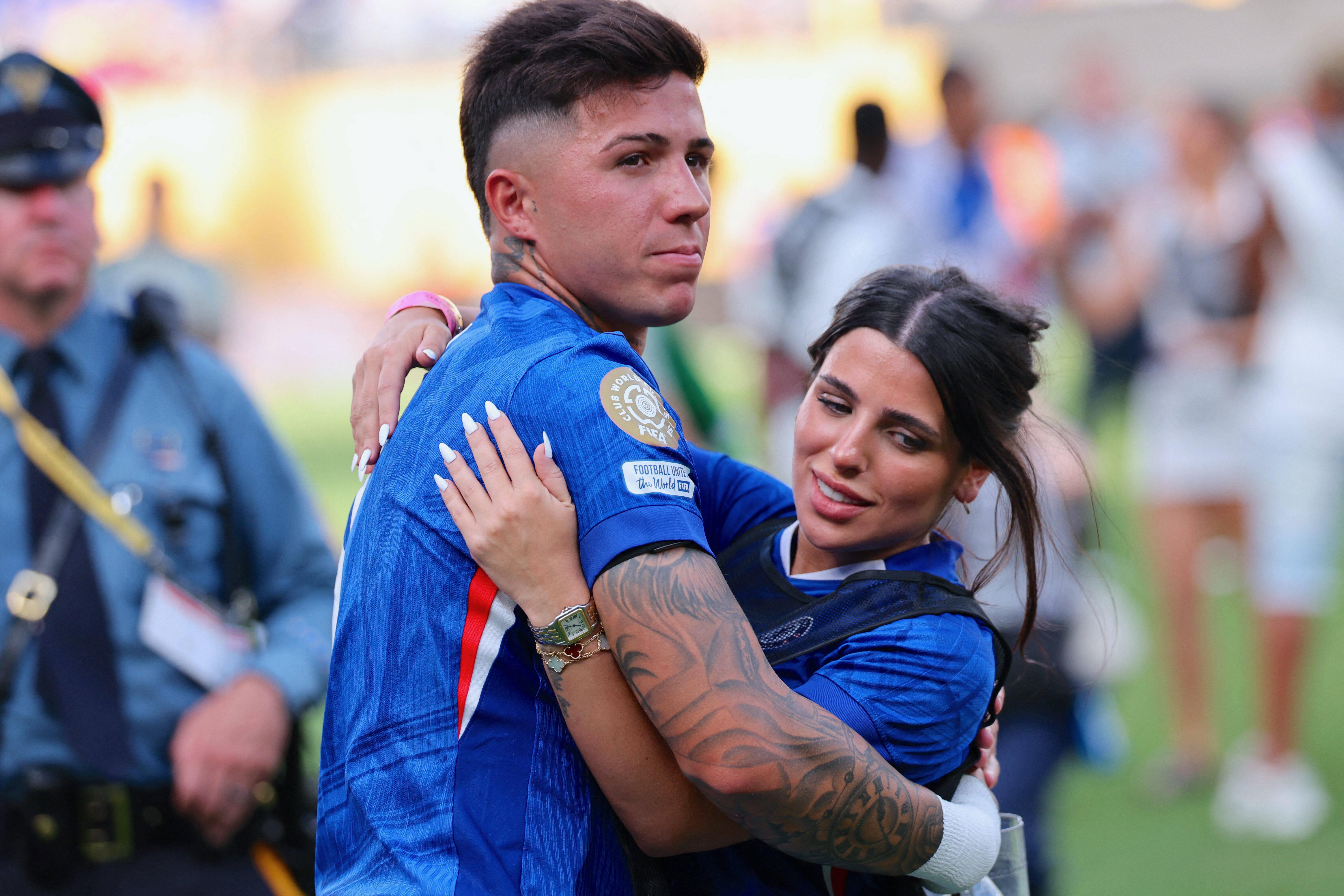 Enzo e Valentina na final do Mundial de Clubes em 2025 - foto: Imago