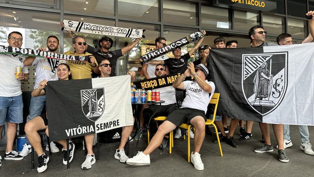 Apoio dos adeptos do Vitória de Guimarães em Zurique
