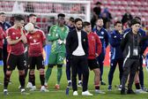 Equipa do Manchester United depois da derrota na final da UEFA Europa League na época passada
