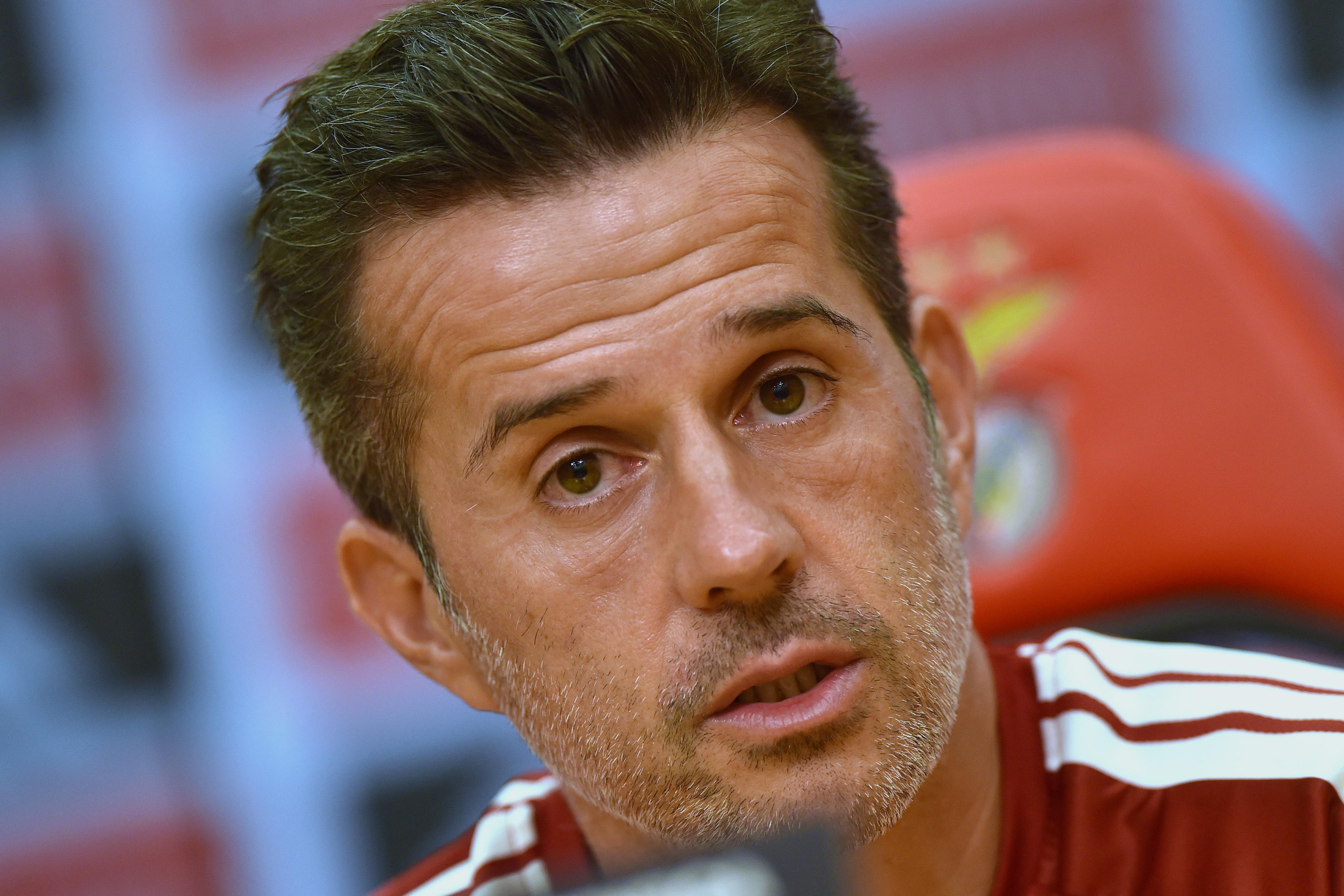 Marco Silva não entende castigo de um jogo à porta fechada aplicado ao Benfica — Foto: Miguel Nunes