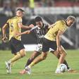 Leandro Antonetti esteve em destaque e apontou o primeiro golo do Estrela da Amadora no empate com o Sporting — Foto: Miguel Nunes