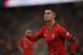 Cristiano Ronaldo celebra golo marcado por Portugal. Foto MIGUEL NUNES