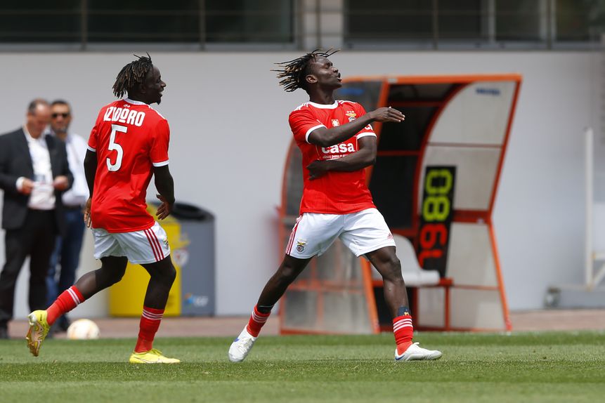 Alamara Djabi em jogo pelo Benfica em maio de 2023( Rui Raimundo)