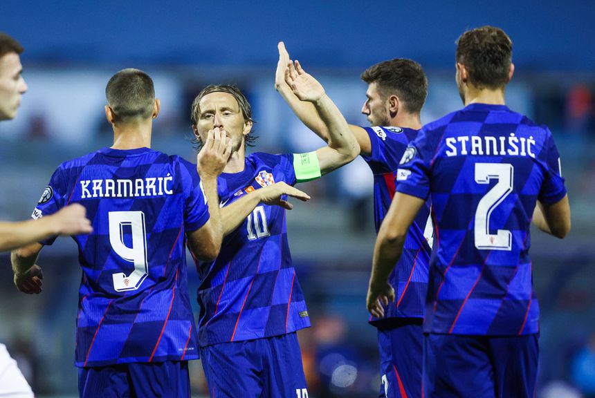 Luka Modric, capitão da Croácia, a celebrar mais um golo