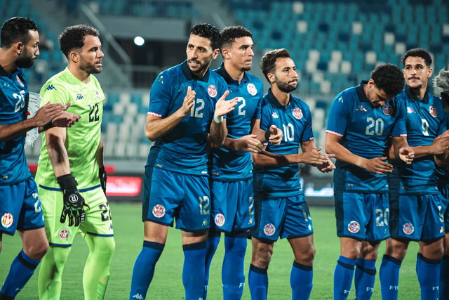 Jogadores da Tunísia