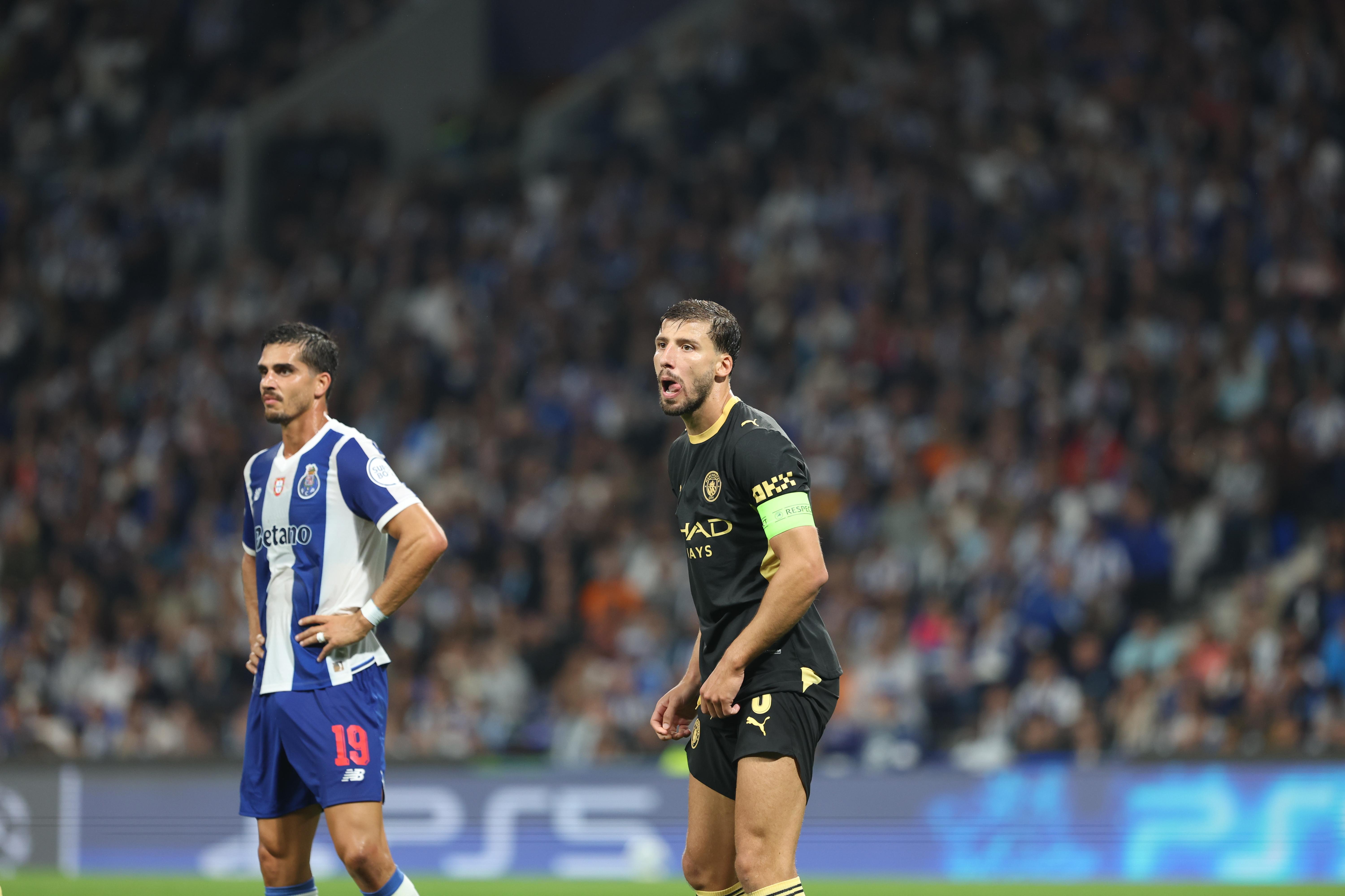 Rúben Dias e André Silva no FC Porto-Manchester City - Foto: Catarina Morais/Kapta +