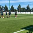 Treino do Sporting na véspera do arranque da Champions. Foto: A BOLA
