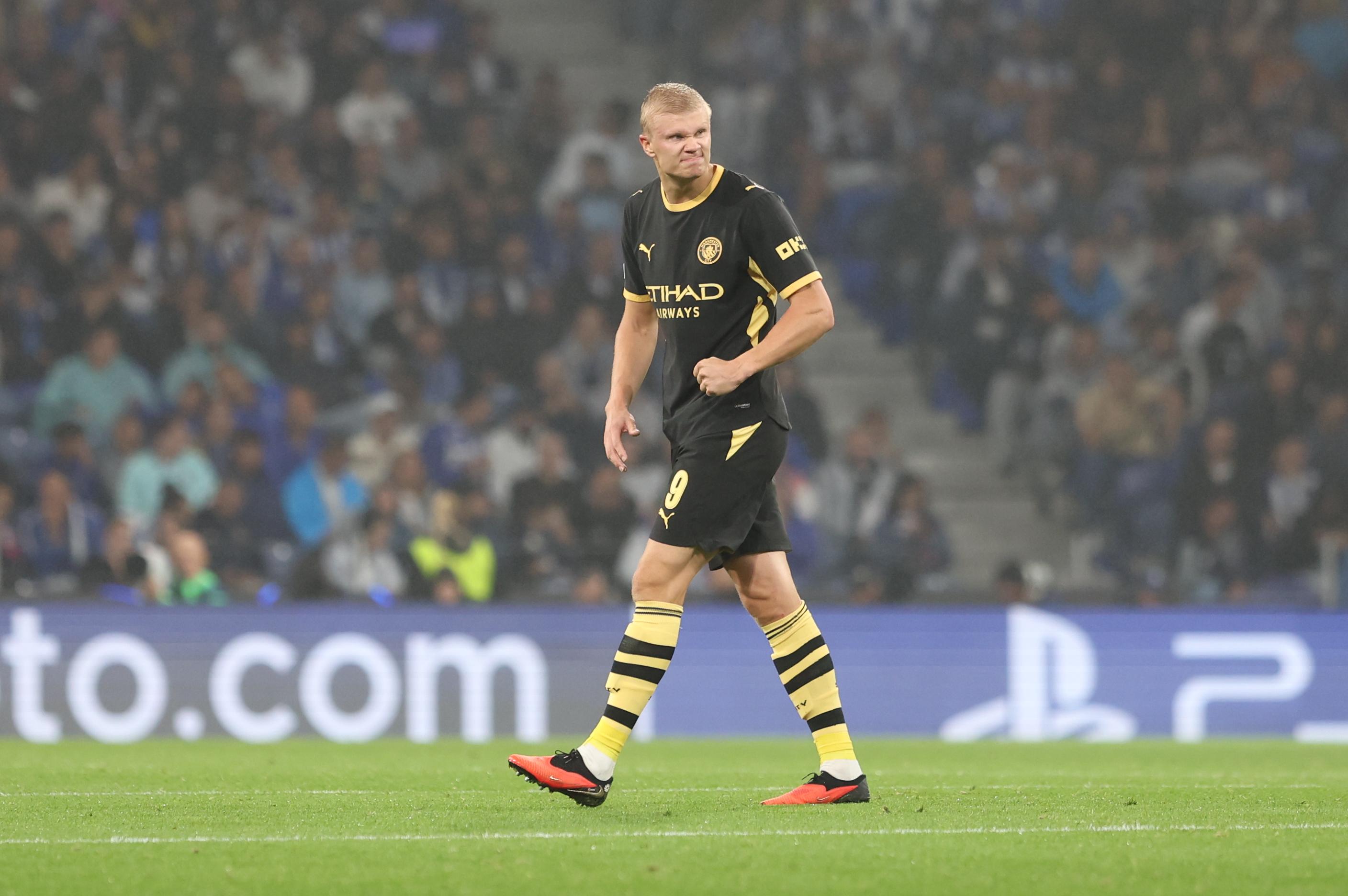 Erling Haaland a festejar no FC Porto-Manchester City - Foto: Catarina Morais/Kapta +