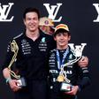Toto Wolff e Kimi Antonelli no pódio, uma imagem que se tem repetido em 2026    Fotografia Imago
