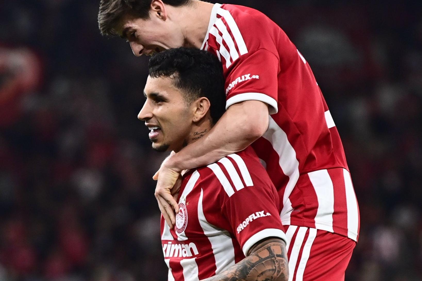 Gustavo Puerta a estrear-se a marcar pelo Olympiakos - Foto: Olympiakos
