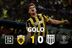 Livre direto perfeito a abrir a Champions: que golaço em Atenas!