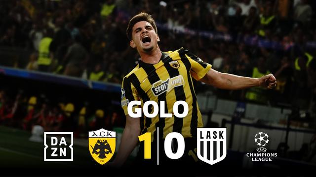 Livre direto perfeito a abrir a Champions: que golaço em Atenas!