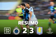 Que jogo! Aston Villa soma a primeira vitória da época em Bruges (resumo)