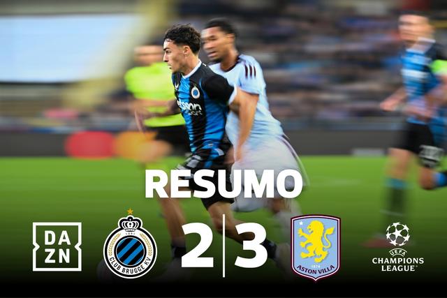 Que jogo! Aston Villa soma a primeira vitória da época em Bruges (resumo)