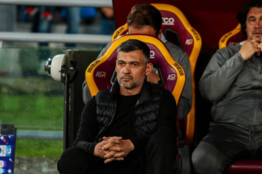 Sérgio Conceição, ao serviço do Milan, no Olímpico de Roma