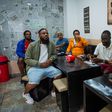 Animação no Café Óbvio durante o jogo de Cabo Verde (Foto: Teófilo Afonso)
