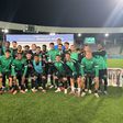 Tondela com o troféu conquistado. Foto: Tondela