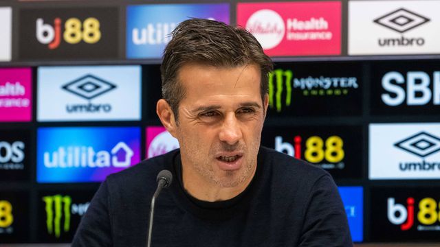 Marco Silva em conferência de imprensa do Fulham