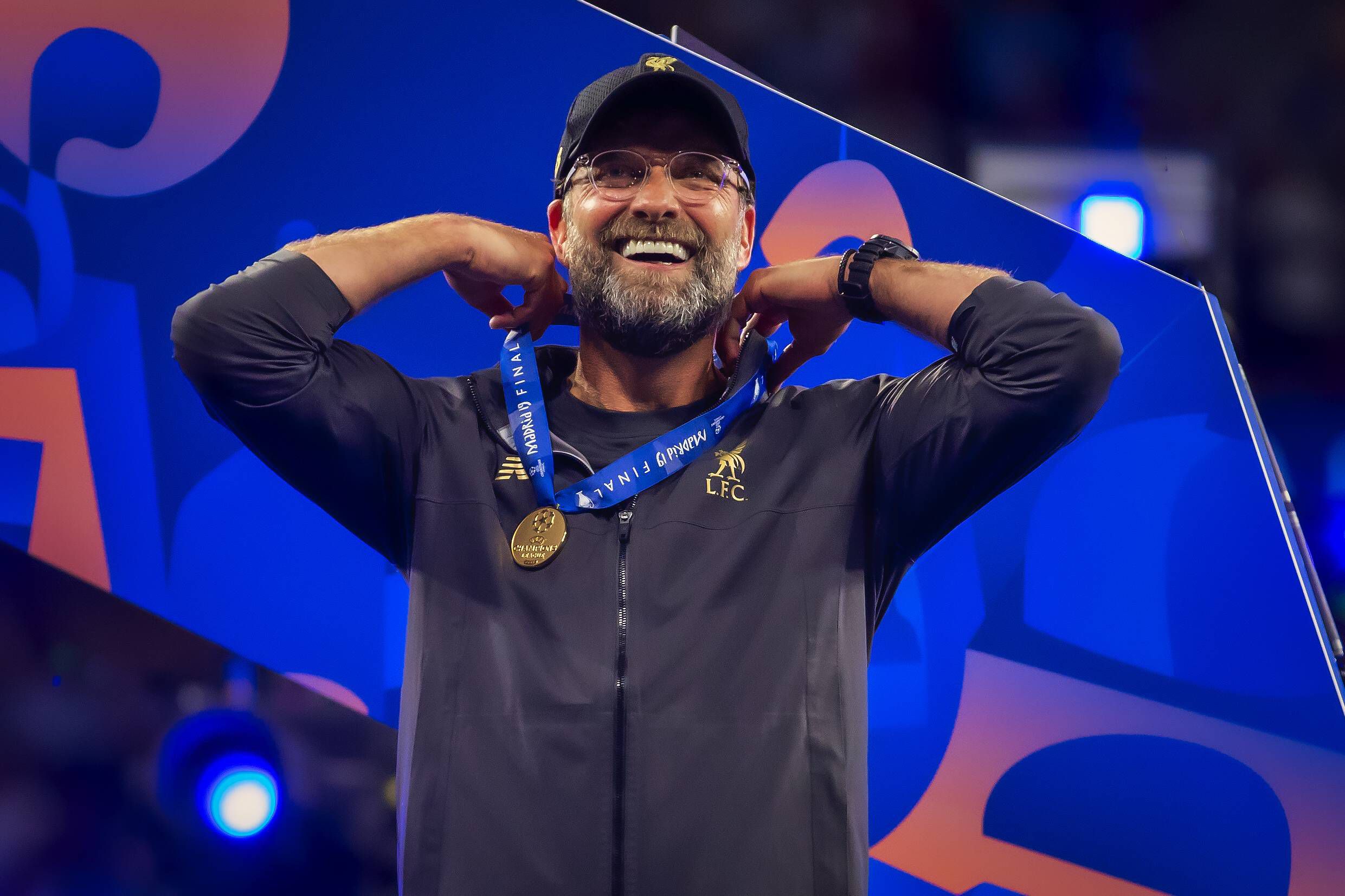 Klopp com a medalha de vencedor da Champions em 2019 - Foto: IMAGO