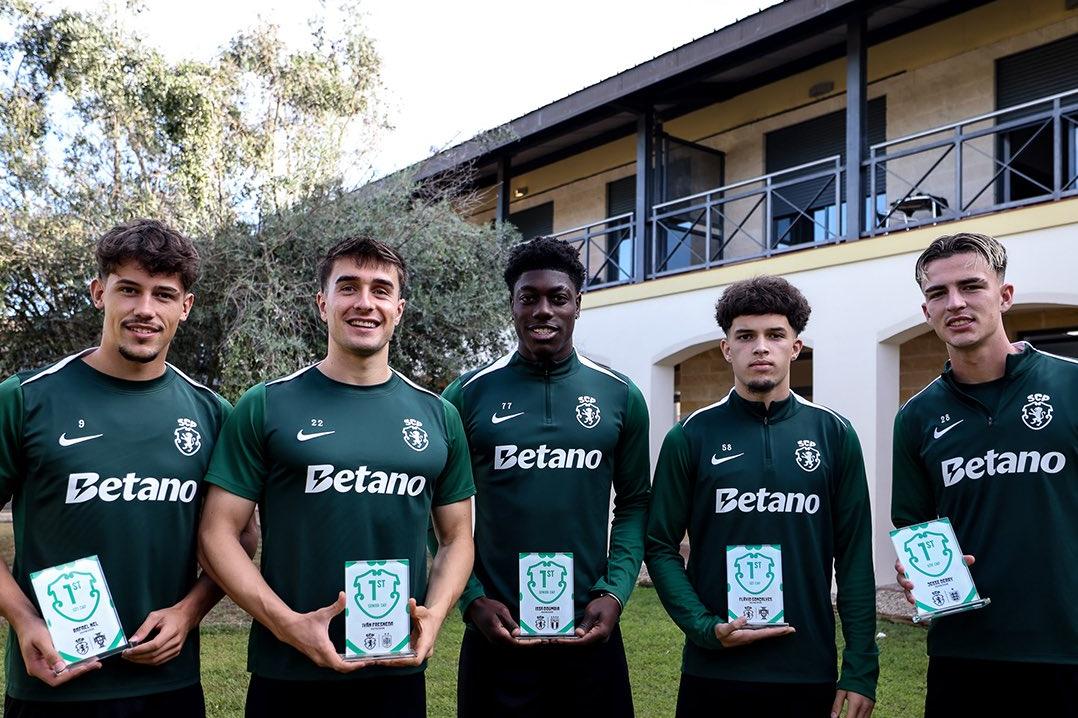 Rafael Nel, Fresneda, Doumbia, Flávio Gonçalves e Jesse Derry viveram momentos especiais - Foto: SPORTING CP