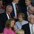 Alex Ferguson e a mulher Cathy em 2022