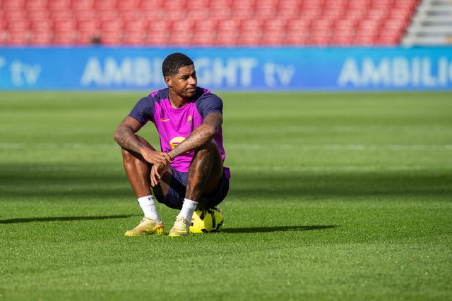 Marcus Rashford impressionado com o Spotify Camp Nou