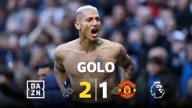 A dança do pombo na reviravolta: Richarlison desvia e faz o 2-1 para o Tottenham