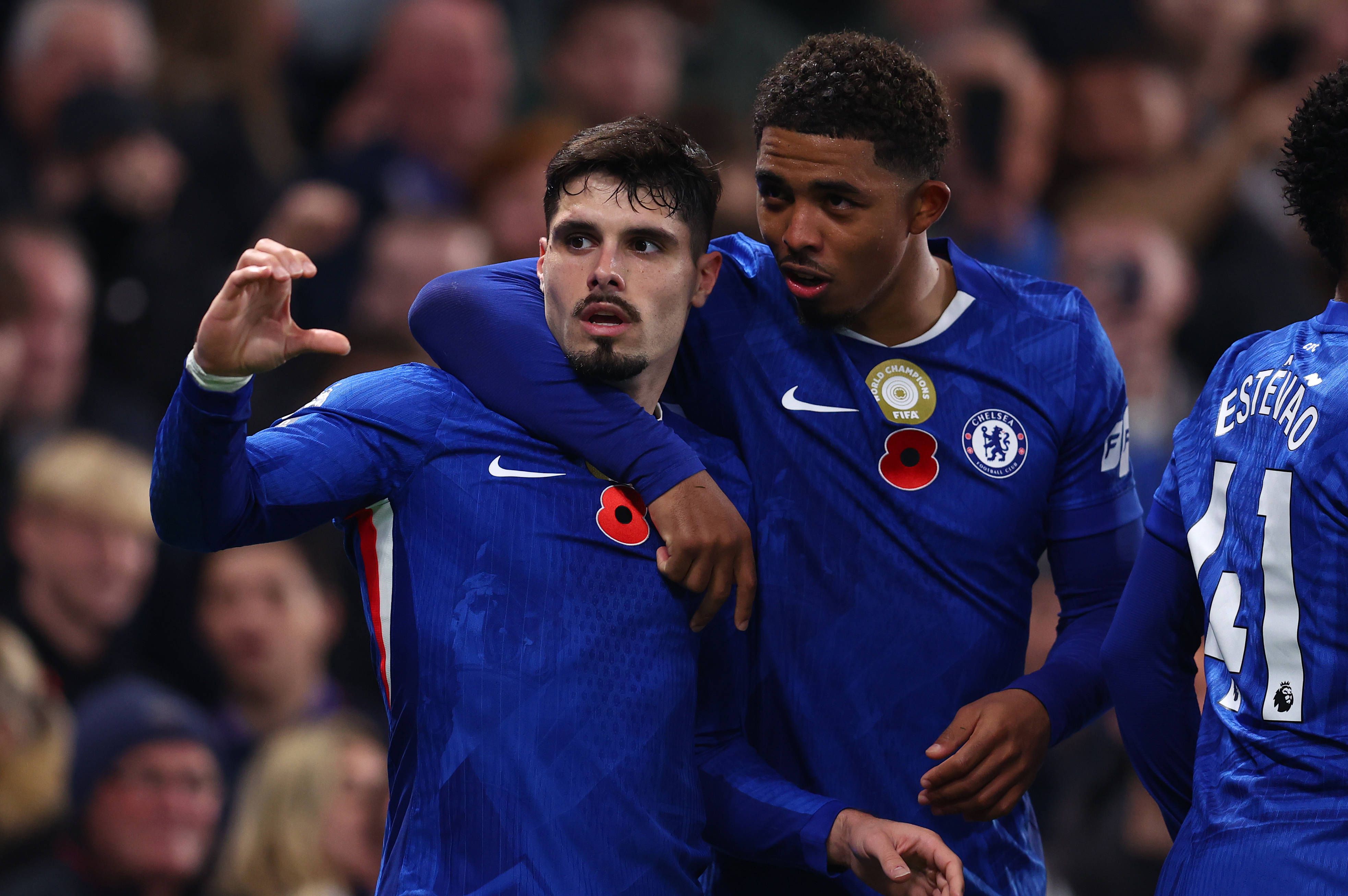 Pedro Neto a celebrar mais um golo pelo Chelsea