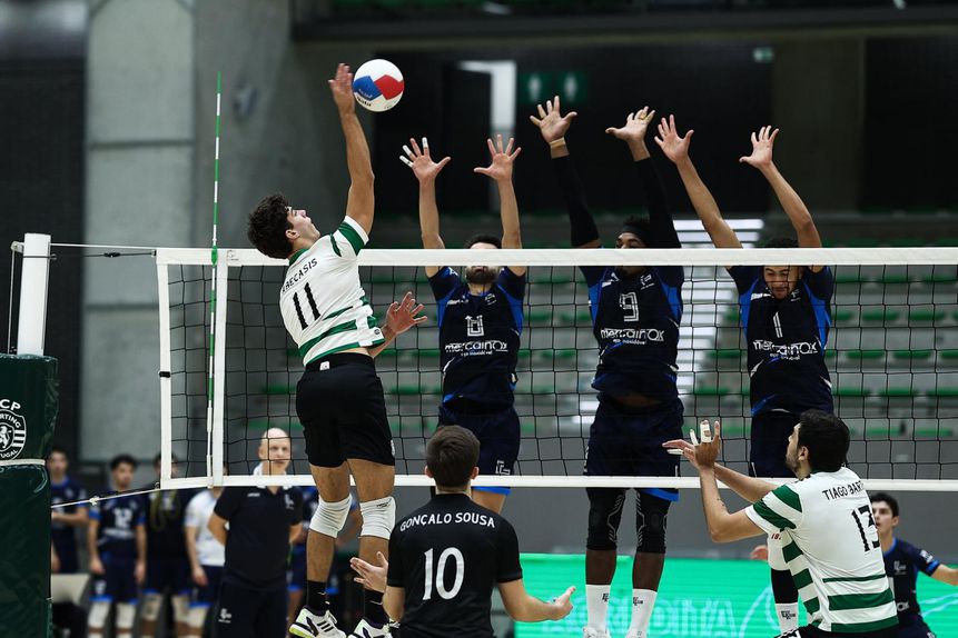 Sporting impôs-se ao Santo Tirso na 4.ª jornada da Liga de voleibol (foto Sporting CP)