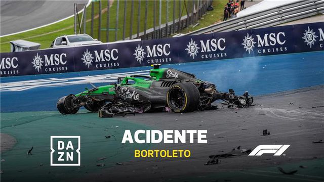 Carro até levantou voo: batida arrepiante de Bortoleto na última volta