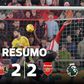 Arsenal não escapa (ainda mais) na liderança ao sofrer golo na compensação (resumo)